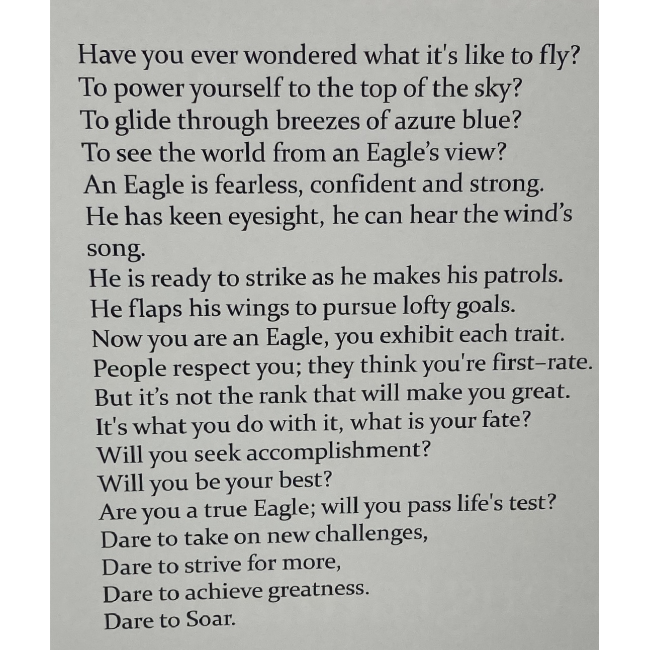 Card Eagle Congrats Dare to Soar
