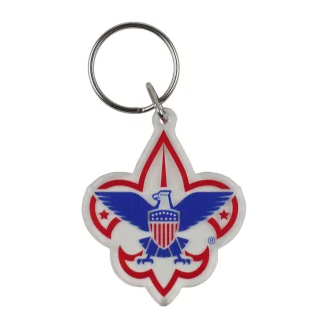 Key Ring Clear Acrylic Fleur De Lis