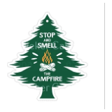 Sticker Stop and Smell Campfire Tree Air Freshener