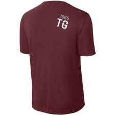 Tee Moisture Wicking Maroon Camp Gamble