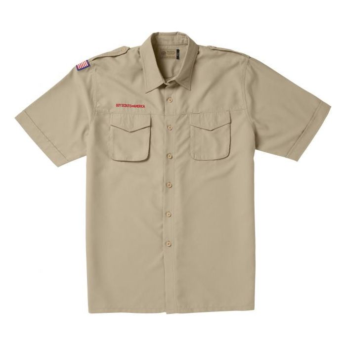 Shirt Uniform Khaki Men's Microfiber