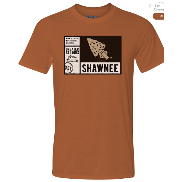T-Shirt Texas Orange SS Shirt Postcard Design - Shawnee Lodge