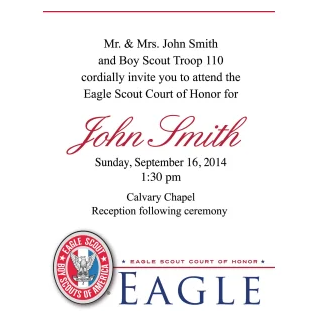 Invitations Eagle Scout Court of Honor-50 pk