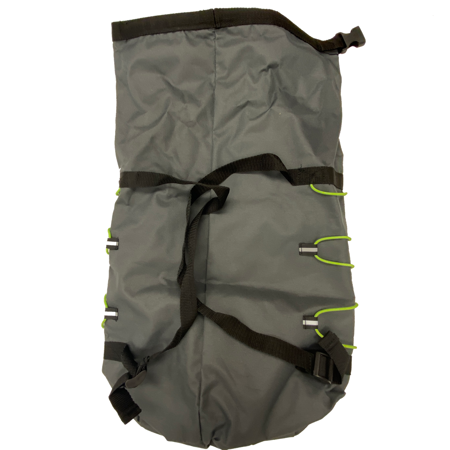 Bag Duffle Backpack Gray with Green S Bar F