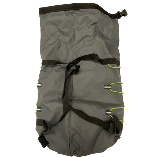 Bag Duffle Backpack Gray with Green S Bar F