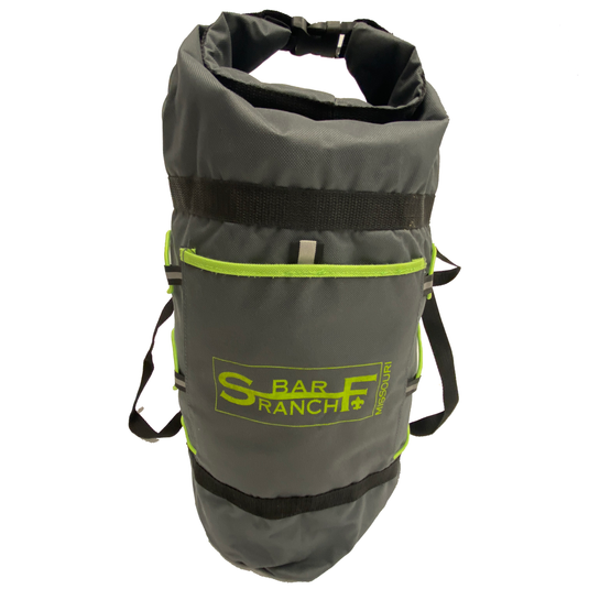 Bag Duffle Backpack Gray with Green S Bar F