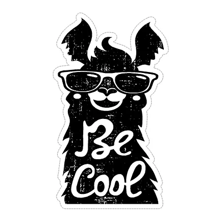 Sticker Be Cool Llama