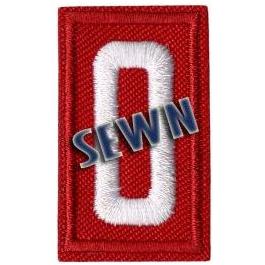 SEWN - Emblem Unit Number - Red