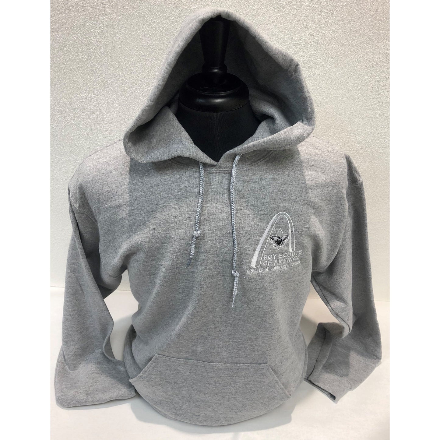 Hoodie - GSLAC Arch - Men's Light Gray - Embroidered Logo