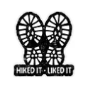 Sticker Hiked It Liked It Bootprints