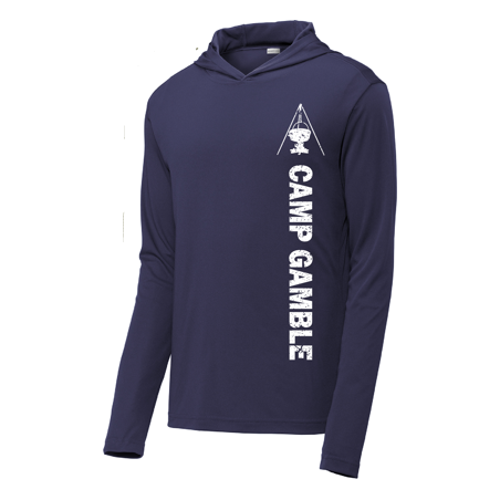 Hooded LS Tee Moisture-Wicking Camp Gamble Navy