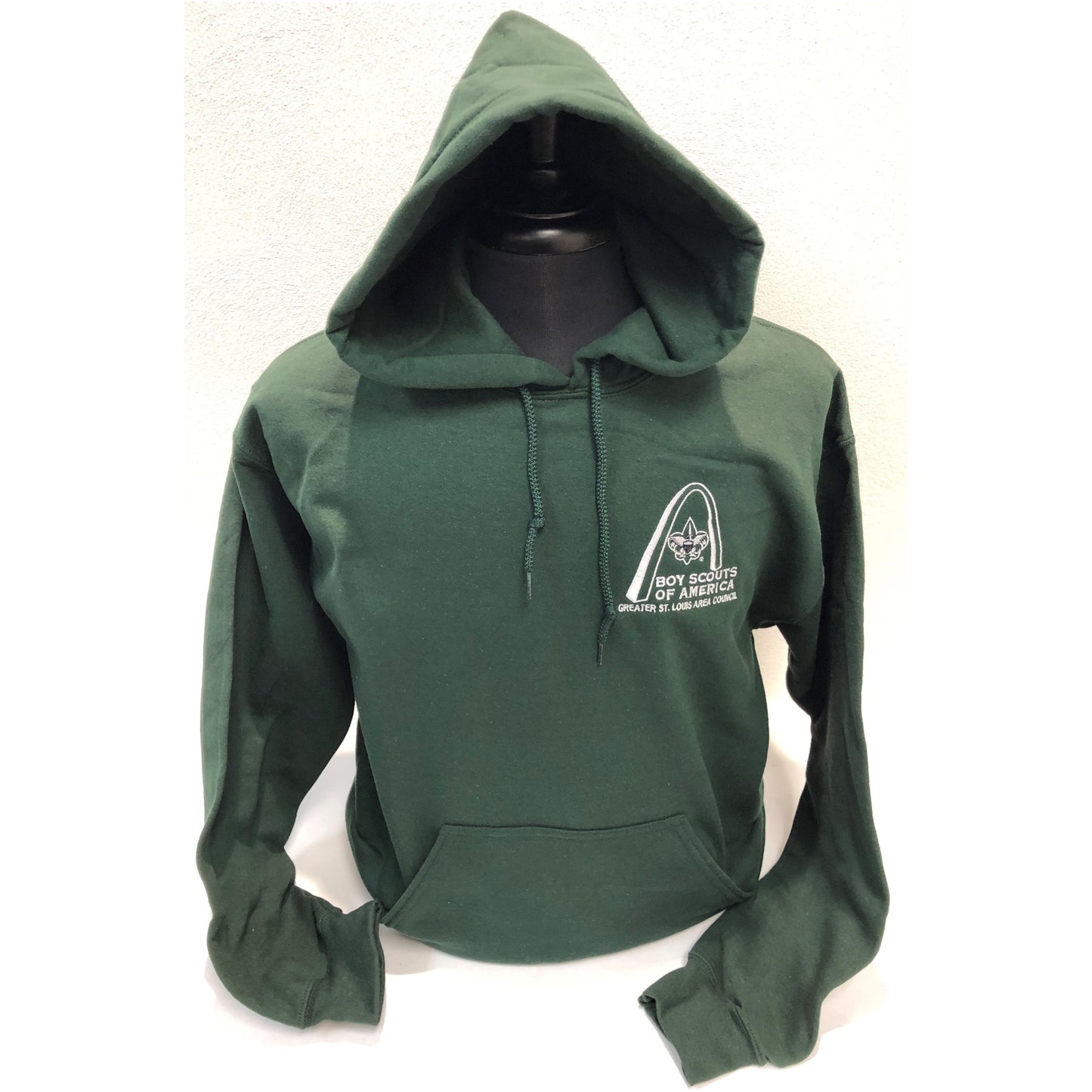 Hoodie - GSLAC Arch - Men's Hunter Green - Embroidered Logo