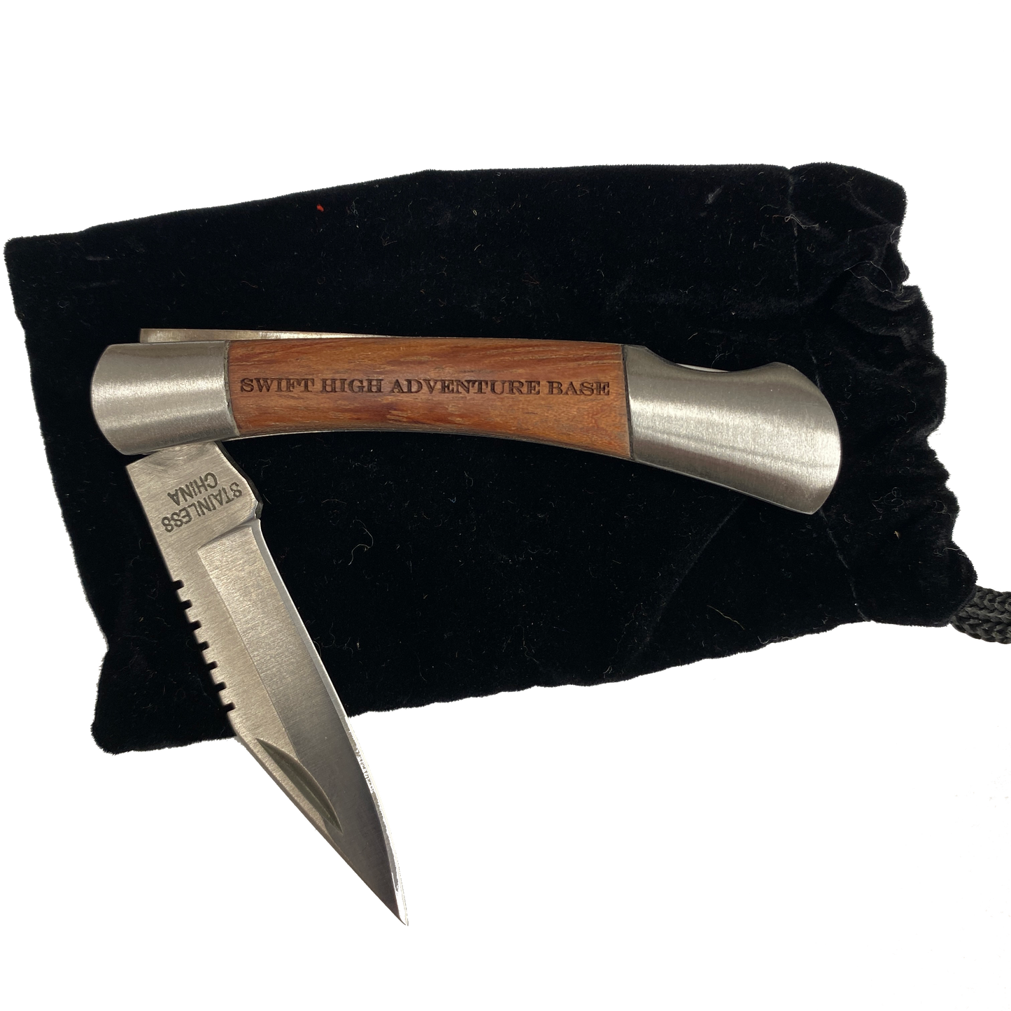 Knife Wooden with Black Case - Swift