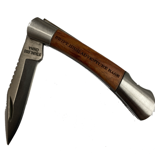 Knife Wooden with Black Case - Swift