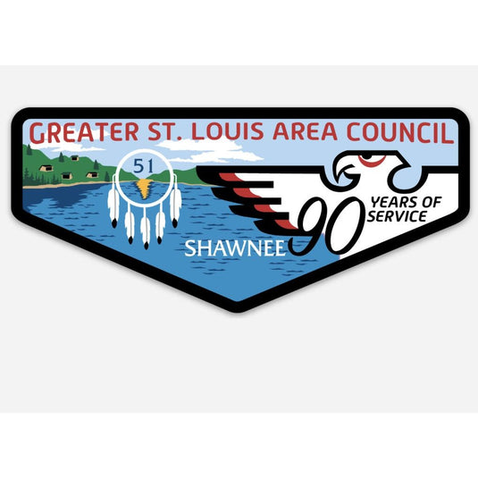 Sticker 90th Anniversary Lodge Flap - Shawnee Lodge