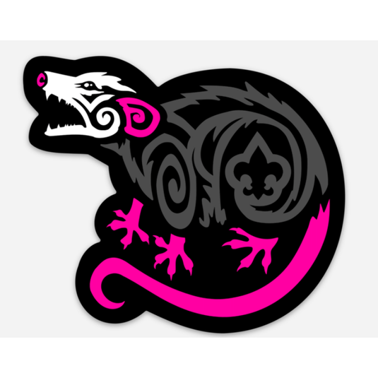Sticker Tribal Possum Woapink
