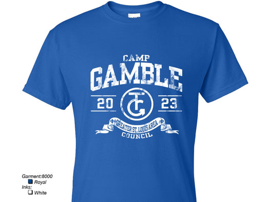 T-Shirt 2023 Camp Gamble Royal Blue