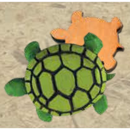 Carving Neckerchief Slide - Turtle w/Paint