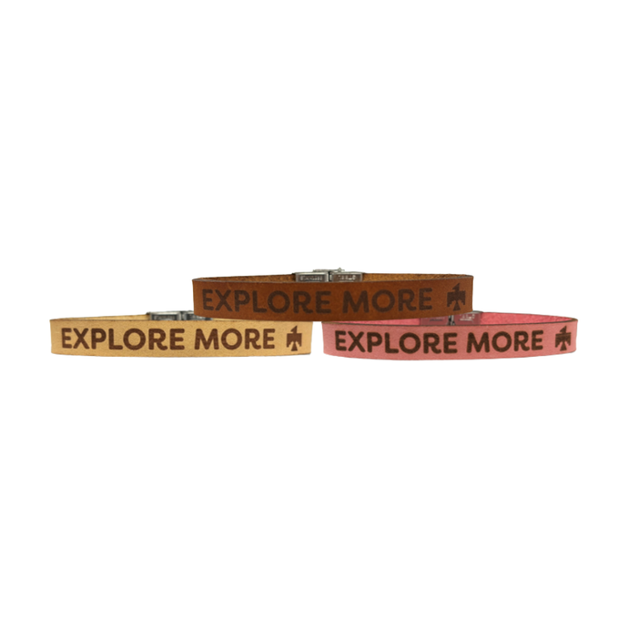 Bracelet 10MM Leather - Explore More with Thunderbird