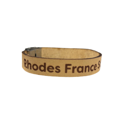 Bracelet 10MM Leather - Rhodes France Scout Reservation