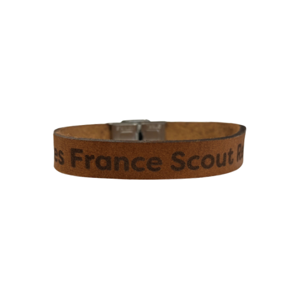 Load image into Gallery viewer, Bracelet 10MM Leather - Rhodes France Scout Reservation
