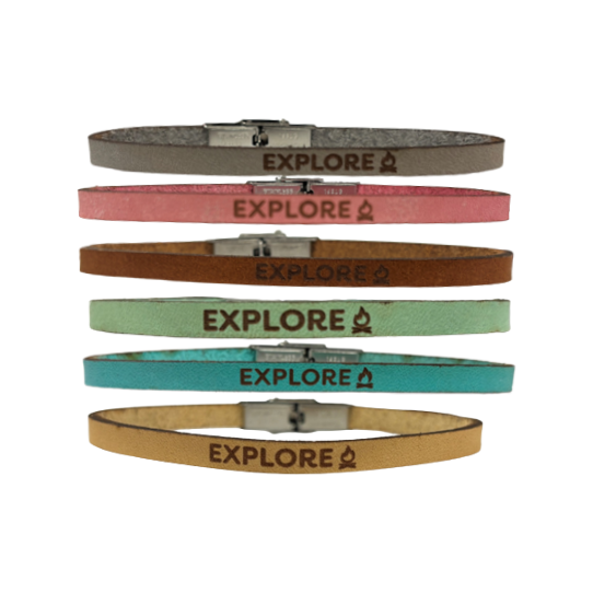 Bracelet 5MM Leather - Explore with Campfire