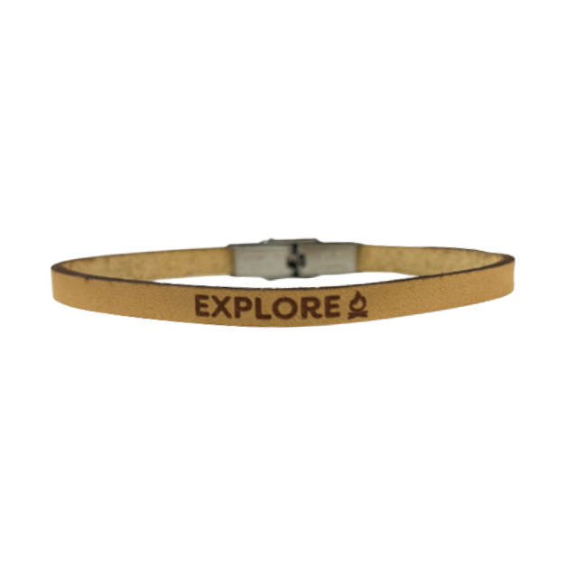 Load image into Gallery viewer, Bracelet 5MM Leather - Explore with Campfire
