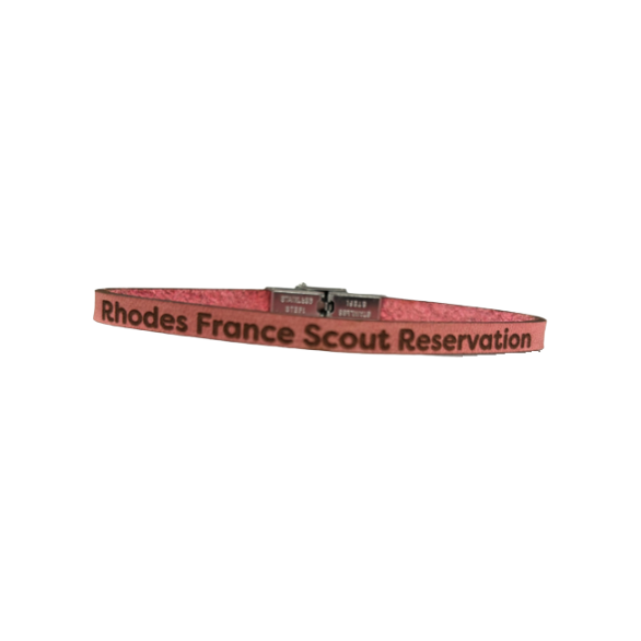 Load image into Gallery viewer, Bracelet 5MM Leather - Rhodes France Scout Reservation
