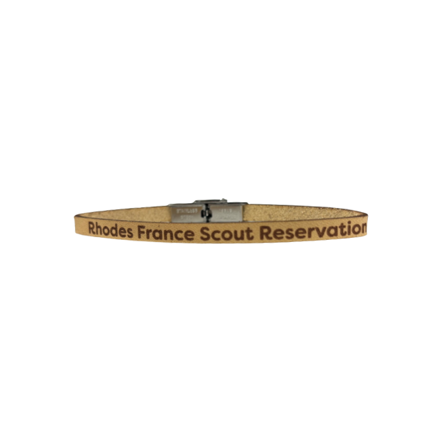 Load image into Gallery viewer, Bracelet 5MM Leather - Rhodes France Scout Reservation
