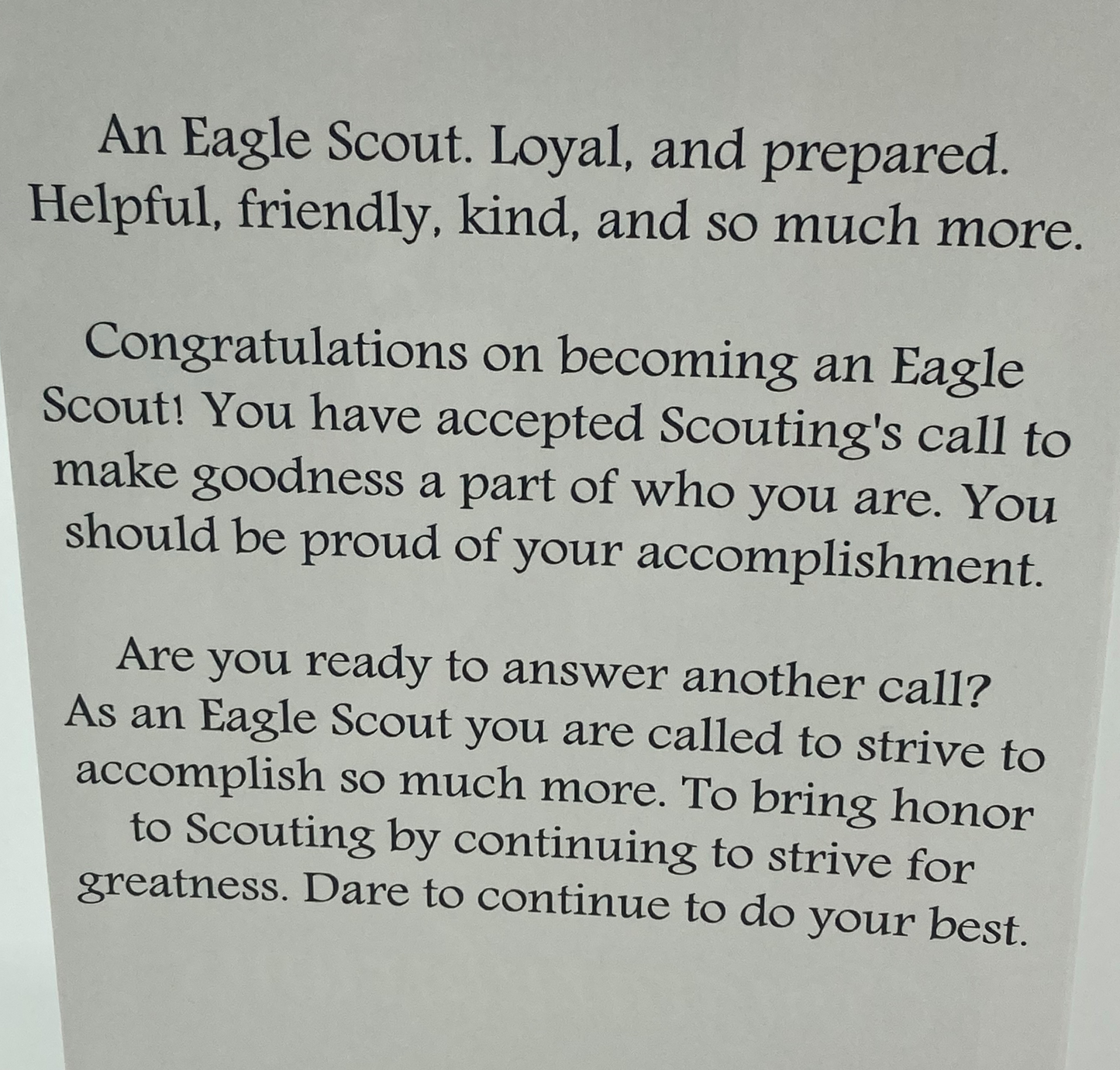 Card Eagle Congrats with Flag