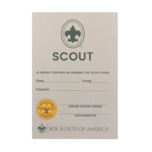Pocket Certificate Rank Scout