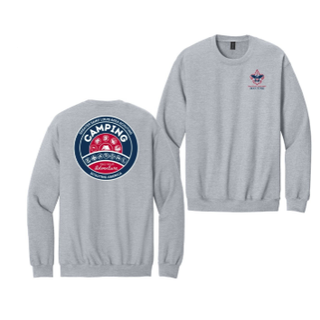 Load image into Gallery viewer, Shirt Crewneck Grey Camping with Logo
