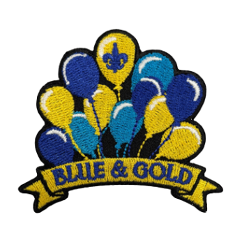 Emblem Blue and Gold Balloons