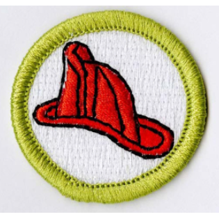 Emblem Merit Badge Fire Safety