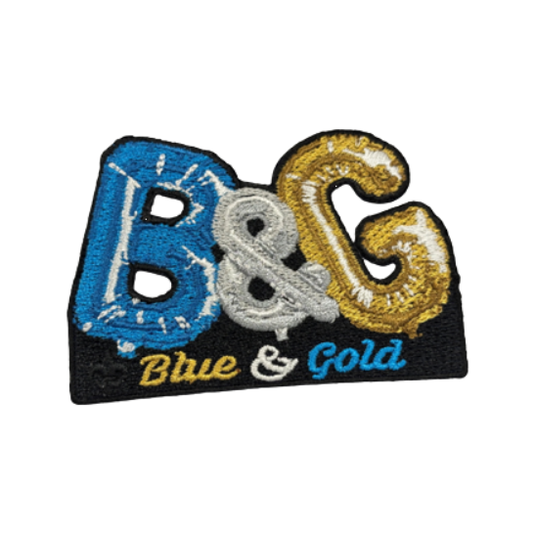 Emblem Blue and Gold letters