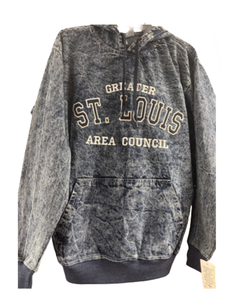 Load image into Gallery viewer, Hoodie Denim Embroidered GSLAC
