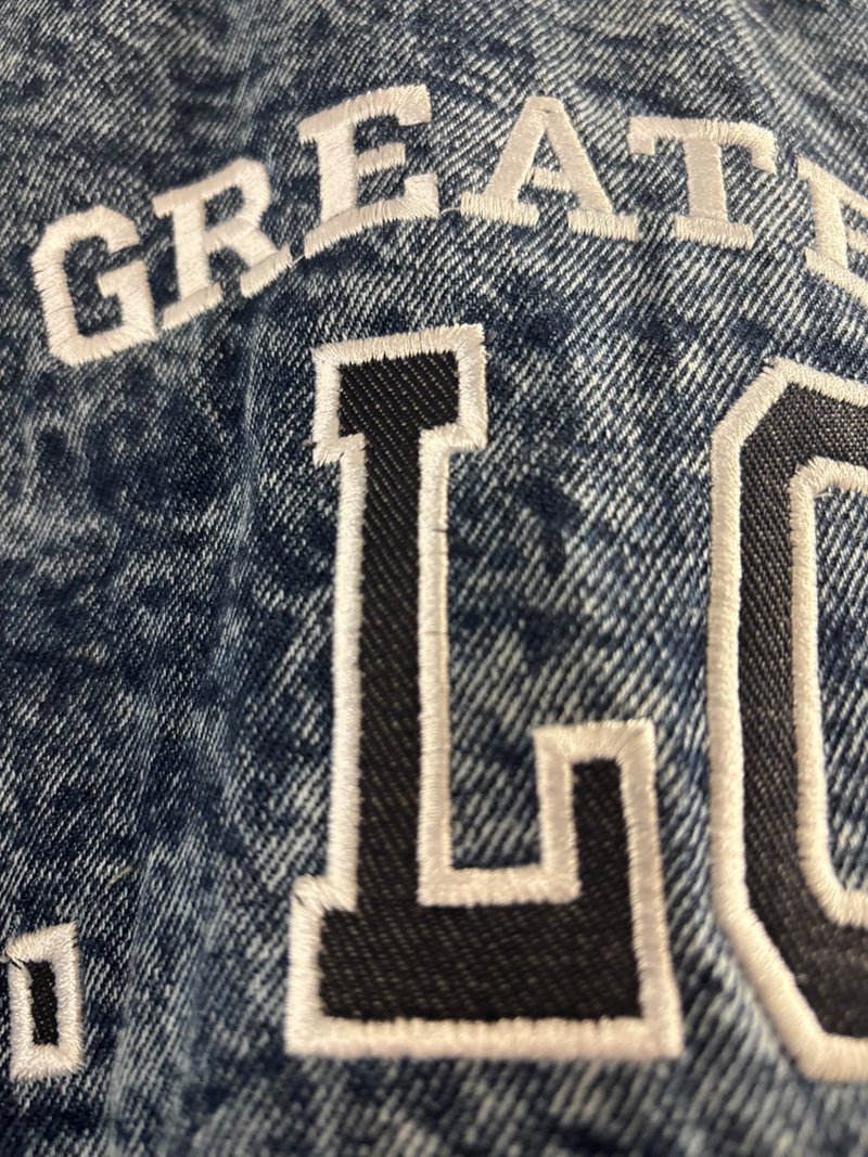 Load image into Gallery viewer, Hoodie Denim Embroidered GSLAC
