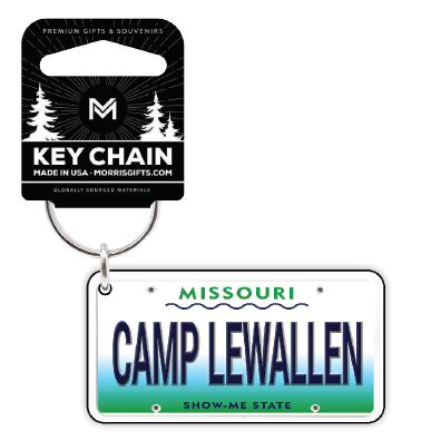 Keychain License Plate Camp Lewallen