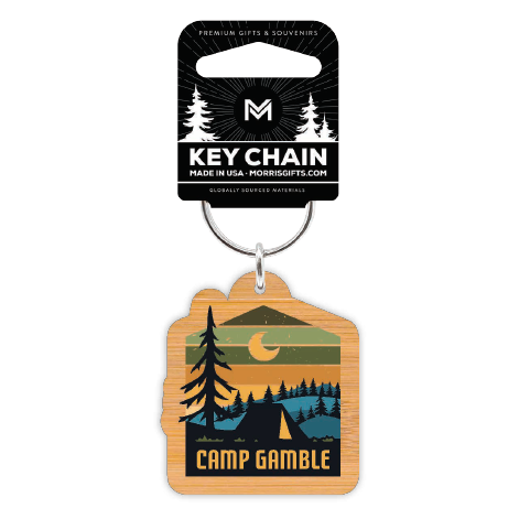 Keychain Bamboo Colors with Tent Camp Gamble