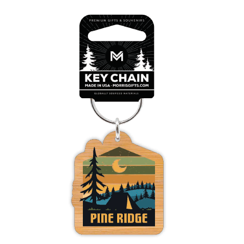 Keychain Bamboo Colors with Tent Pine Ridge