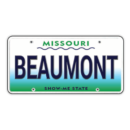 Magnet License Plate Beaumont