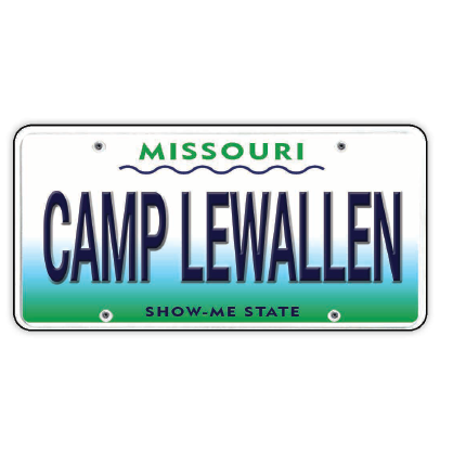 Magnet License Plate Camp Lewallen