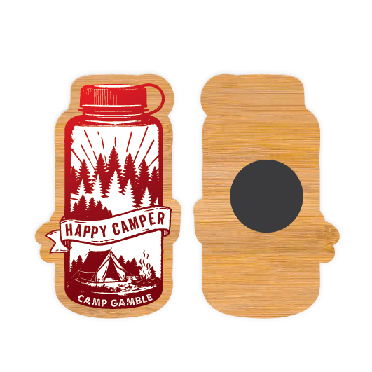 Magnet Bamboo Water Bottle Camp Gamble