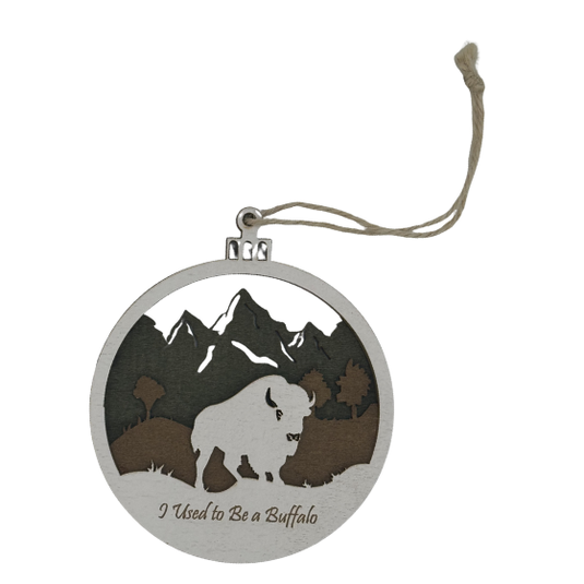 Ornament - White Buffalo Round I Used to Be...