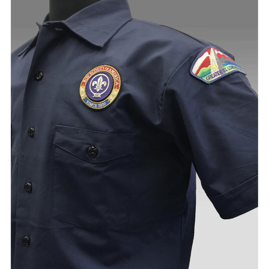 Shirt Uniform CS Blue with Scouting America Strip - SEWN