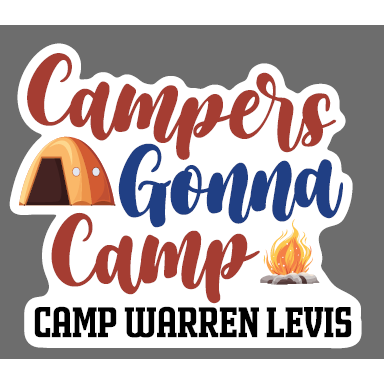 Sticker Campers Gonna Camp Warren Levis