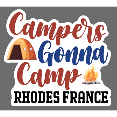 Sticker Campers Gonna Camp Rhodes France