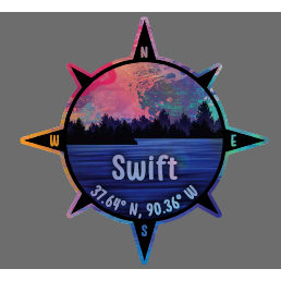 Sticker Foil Compass Swift
