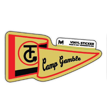 Sticker Pennant Flag Camp Gamble