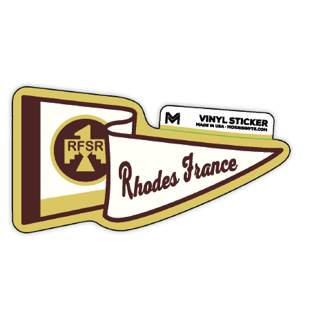 Sticker Pennant Flag Rhodes France